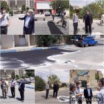 بازدید اعضای شورای اسلامی شهر رودهن از روند اجرای عملیات لکه گیری و آسفالت