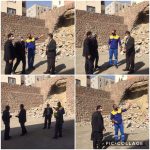 بازدید اعضای شورای اسلامی  شهر و سرپرست شهرداری از ریزش دیوار حائل در مسکن مهر