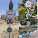 نام گذاری و نصب تابلو میادین شهر و مسکن مهر رودهن توسط واحد زیبا سازی شهرداری رودهن
