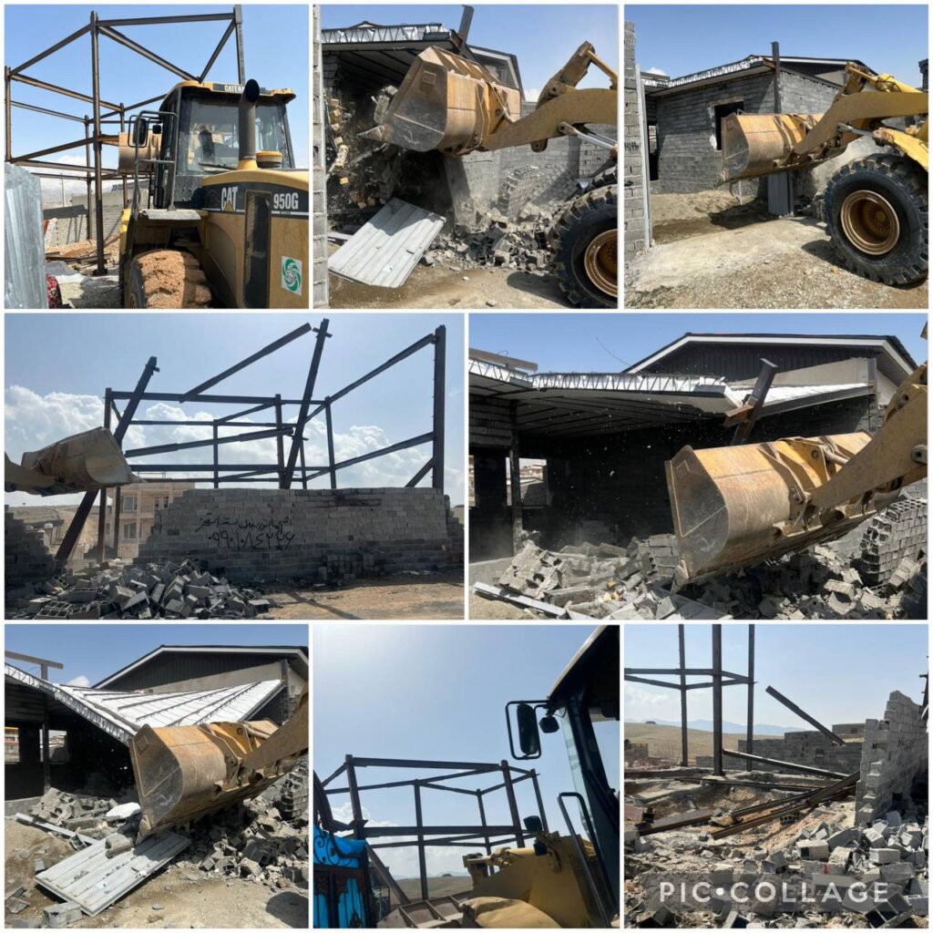 تخريب ساخت و سازهاي غير مجاز در روستاهاي  خورين و چشمه ها