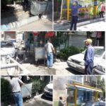 عمليات شستشوي مخازن_زباله و ايستگاههاي_تاكسي شهر رودهن
