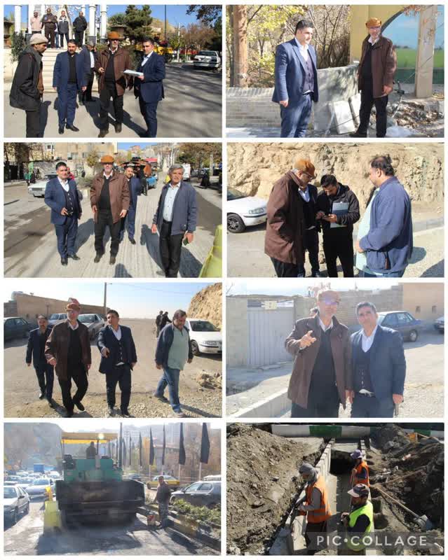 بازدید موسوی منش شهردار رودهن از روند اجرای پروژه های عمرانی سطح شهر رودهن :