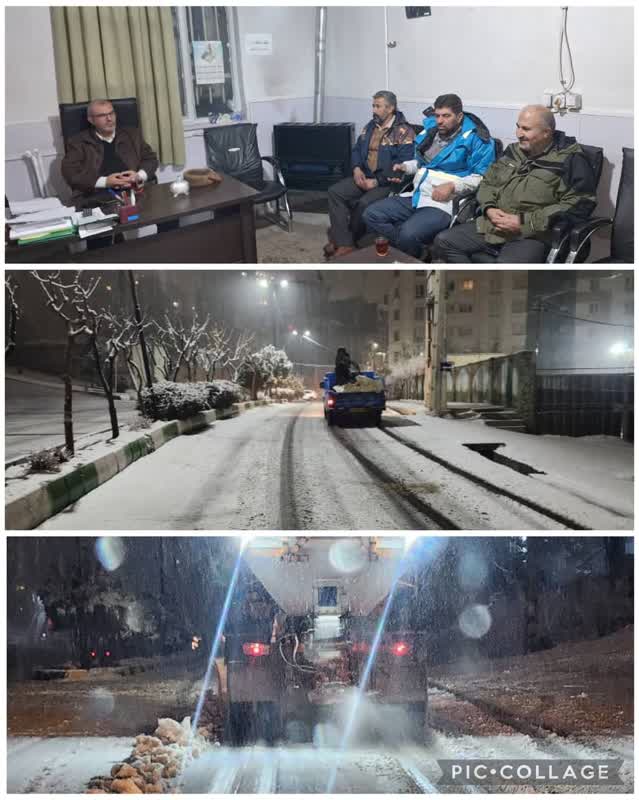 آماده باش کامل ستاد برف روبی شهرداری رودهن با توجه به شرایط جوی و بارش برف