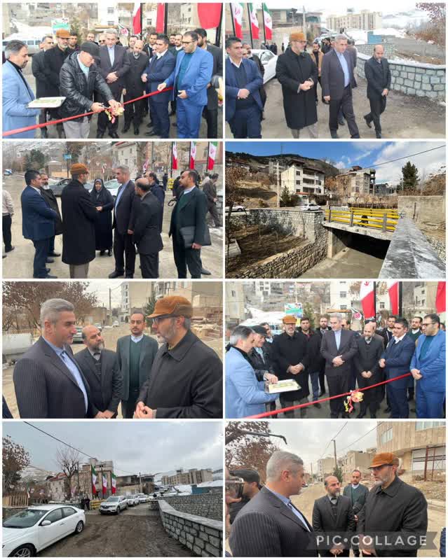 افتتاح پل بتنی ماشین رو جلال با دهانه ۷ متری در خیابان گلستان شهر رودهن