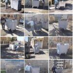 ادامه طرح تعويض و نوسازي مخازن زباله فرسوده در معابر شهر رودهن